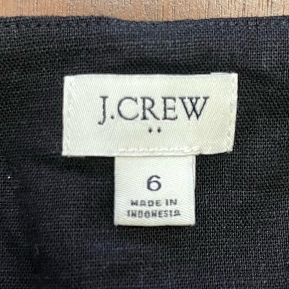 J Crew Linen Blend Button Up Black Vest Size 6 - Picture 4 of 7